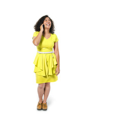 Happy Asian Woman On The Phone