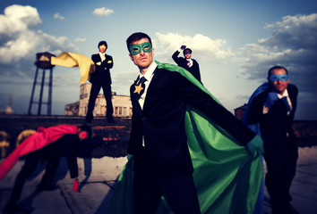 World Superhero Businessmen