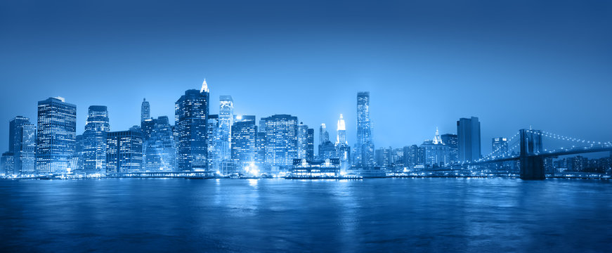 Fototapeta Light Blue Panaroma of New York City