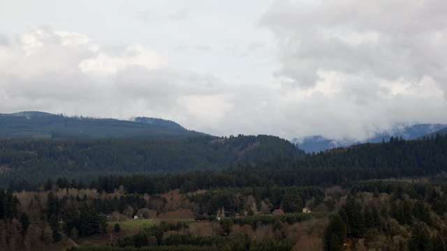 Sandy River Basin Landscape Clouds and Sky Time Lapse Closeup