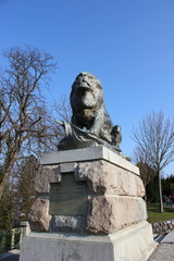 Das Denkmal Hackherlöwe auf dem Schloßberg in Graz