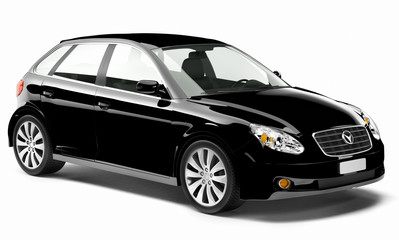Fototapeta premium Black Hatchback Car