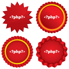 PHP sign icon. Programming language symbol.