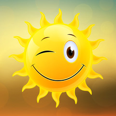 Vector Illustration of a Summer Sun