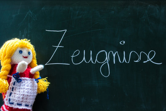 Schultafel Zeugnisse