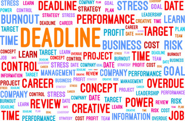 Deadline Word Concept Vector Illustration