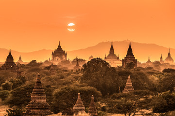 Tamples of Bagan, Burma, Myanmar, Asia.