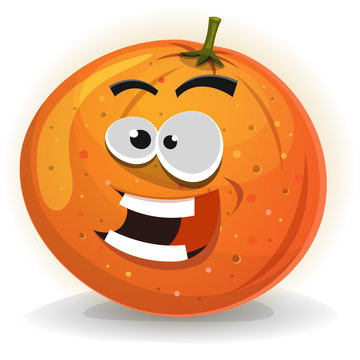 Orange Fruit Character