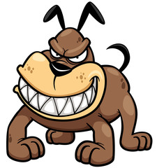 Vector illustration of Angry Dog