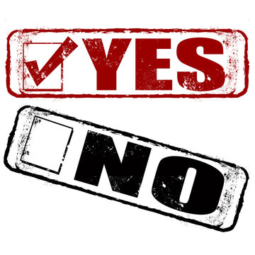 Yes No Stamp