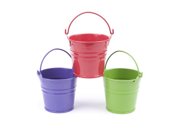 Bucket on a white background.
