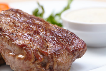 steak with sauce