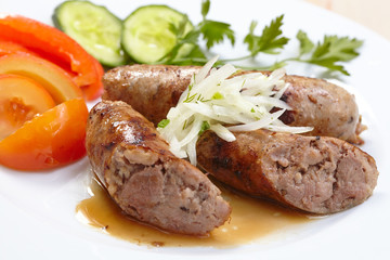 sausage with vegetables