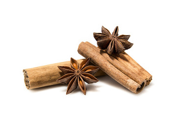 Cinnamon sticks and anise stars