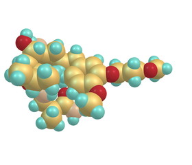 Aliskiren molecular structure isolated on white