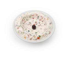 Lebanese food of Labneh Yogurt cheese