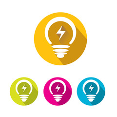 vector flat Light bulb idea icon collection