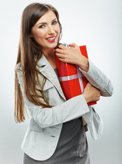 Business woman gift. White background