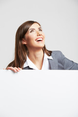 Naklejka premium Business woman portrait isolated on white