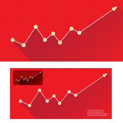 Business graph and chart. vector illustration