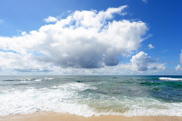 南国の美しいビーチと紺碧の空