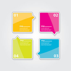 Color Modern Design glossy banners template