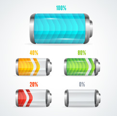 Vector illustration of Battery level indicator