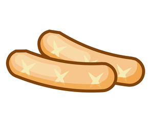 sausage isolated illustration