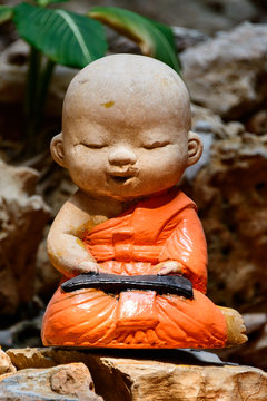 Little buddha sculpture in a temple