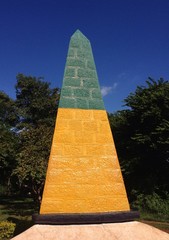 The Triple Frontier obelisk in Foz do Iguaçu, Brazil