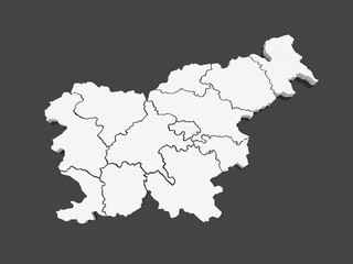 Fototapeta na wymiar Map of Slovenia