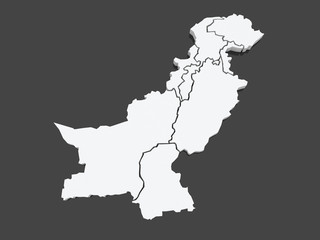 Obraz premium Map of Pakistan.