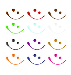 Mix set color of smiley face