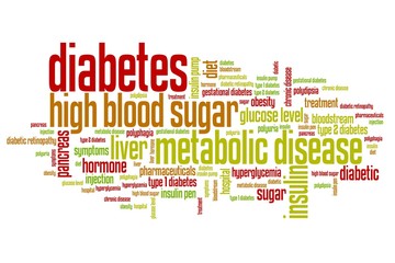 Diabetes words - word cloud concept
