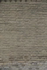 Wandcirkels aluminium bricks wall of  dayan pagoda in xian,china © lzf