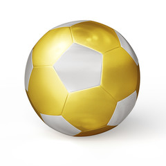 Fototapeta premium Golden soccer ball isolated
