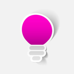 Light bulb sticker