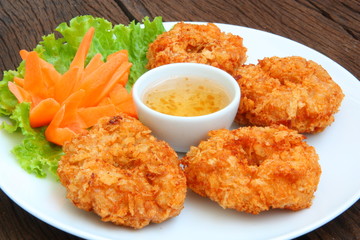 Fried shrimp cake