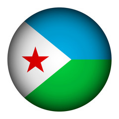 Djibouti flag button.