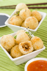 Katsu Balls - Japanese breaded and fried rice balls with curry