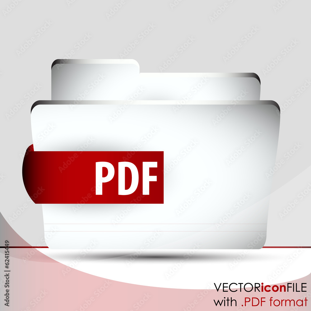 Poster vector icon file with pdf