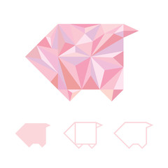Geometric pig, vector illustration