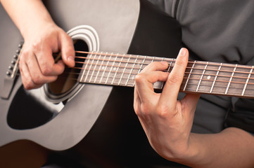Obraz na płótnie Canvas playing the guitar