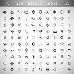 Unusual Icons Set - Isolated On Gray Background