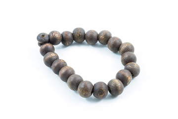 Wooden beads isolated