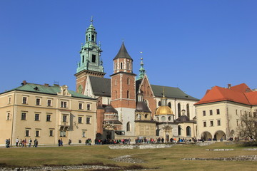 Naklejka premium Royal Castle on Wawelu.Poland