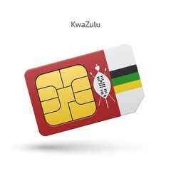KwaZulu mobile phone sim card with flag.