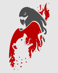 Berkut against hyenas