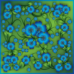 abstract floral background with spring ornament