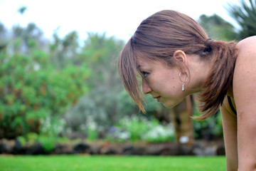 Woman doing pushup